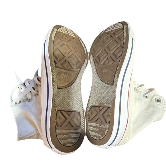 Converse Chuck Taylor All Star High Top White Canvas Sneakers Women’s 8 - Picture 6 of 8